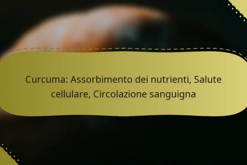 Curcuma: Assorbimento dei nutrienti, Salute cellulare, Circolazione sanguigna