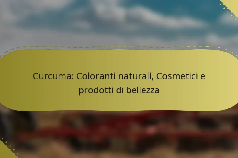 Curcuma: Coloranti naturali, Cosmetici e prodotti di bellezza