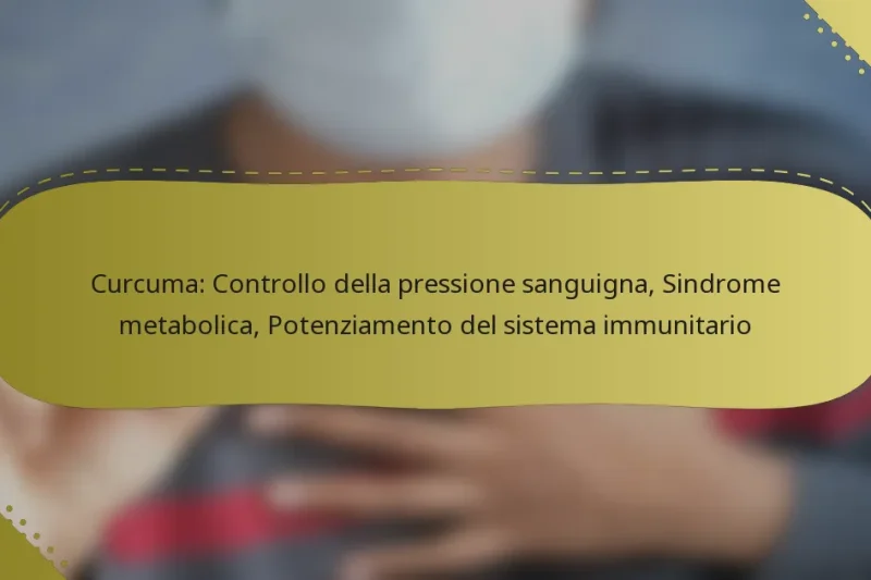 Curcuma: Controllo della pressione sanguigna, Sindrome metabolica, Potenziamento del sistema immunitario