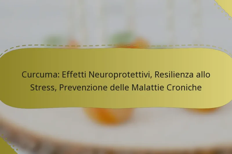 Curcuma: Effetti Neuroprotettivi, Resilienza allo Stress, Prevenzione delle Malattie Croniche