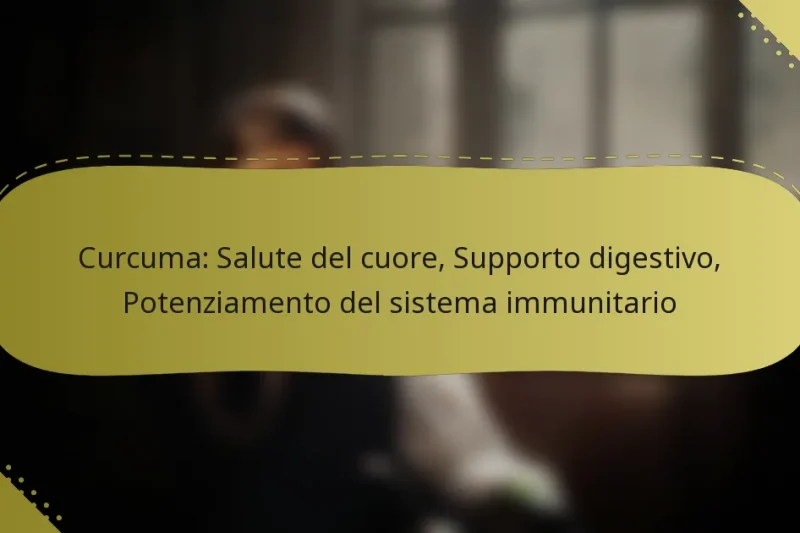 Curcuma: Salute del cuore, Supporto digestivo, Potenziamento del sistema immunitario
