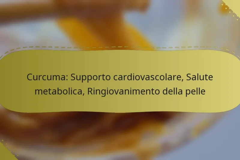 Curcuma: Supporto cardiovascolare, Salute metabolica, Ringiovanimento della pelle